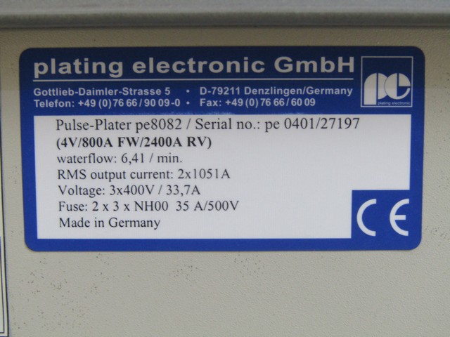Plating Electronic GmbH Pulse plater pe8082
